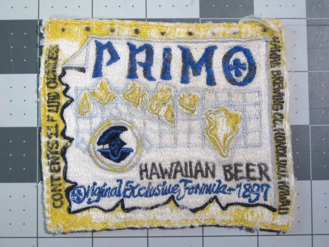 vtg 1950s 1960s Surfing ephemera - Primo Hawaiian Beer patch v2