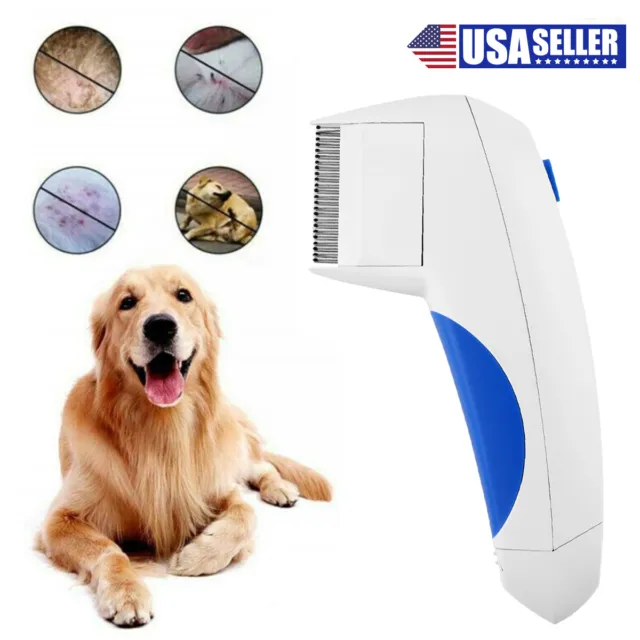 Electric Flea Zapper Lice Remover Hair Comb Brush for Pet Cat Dog Cleaning Tool