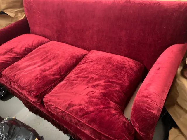 EJ Victor - Red Polyester Batting Couch