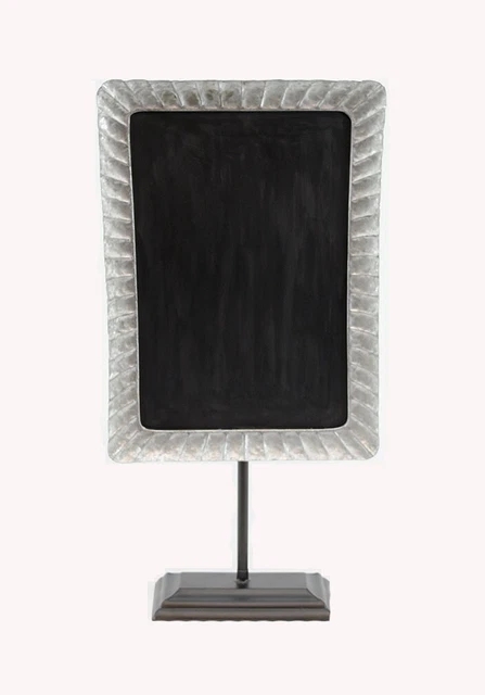 Scratch & Dent Rustic Galvanized Metal Framed Tabletop Chalkboard On Stand