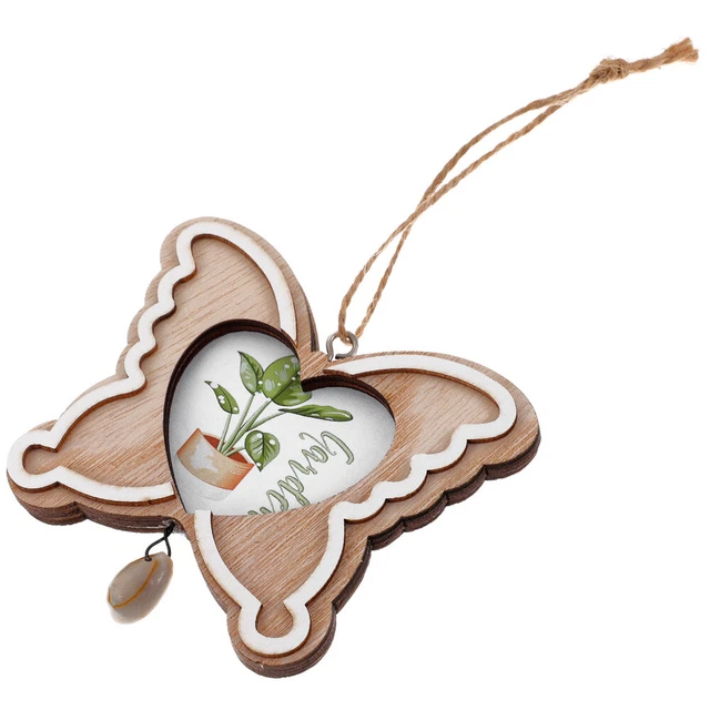 Small Photo Frame Mini House Hanging Frame Decoration Unfinished Wood Picture Or