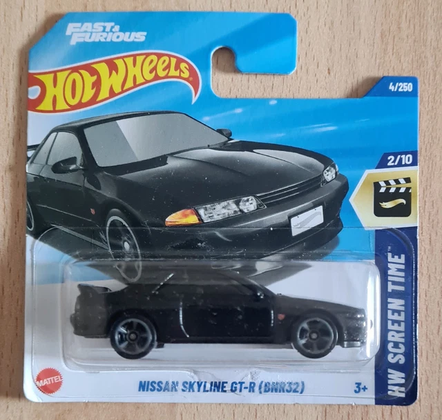 Voiture Miniature Hot Wheels Nissan Skyline GT-R (BNR32) - Échelle 1:64, Bleu, Modèle 2018, Neuf - Collection