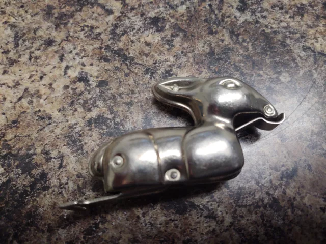 Antique Mar 17 1928 pat nickel  Rabbit security crib baby blanket fastener clip