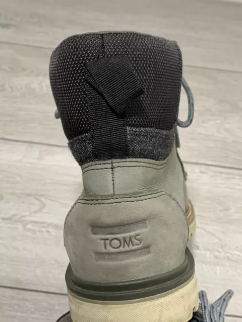 TOMS ASHLAND MENS Nubuck Leather Boots UK 9/EUR 43/US 10 Stone Grey £29 ...