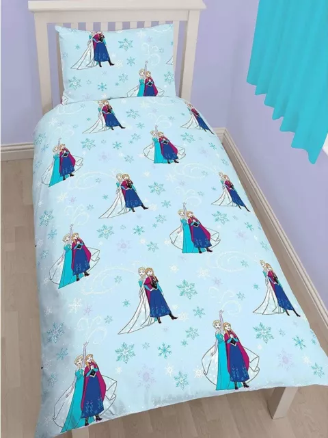 Juego Funda Nordica Reversible Frozen Disney Individual Elsa Anna Olaf 3