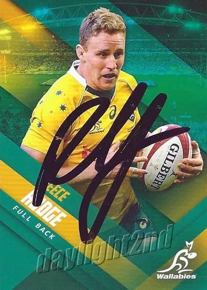 ✺Signed✺ 2017 WALLABIES Rugby Union Card REECE HODGE