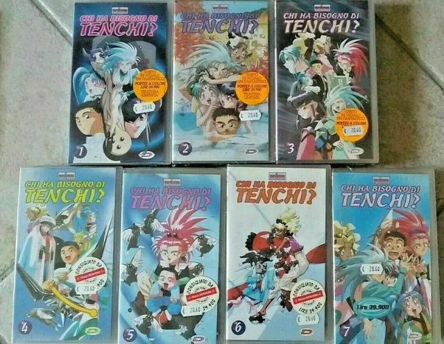 Cartone Animato VHS 7 pz anime manga novel Chi ha bisogno di Tenchi ? 1997 Cult