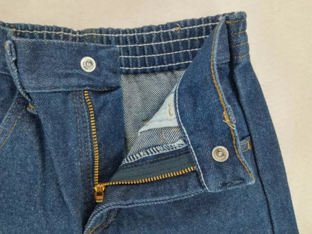 Vintage Rustler Relaxed Boys Size 6 Regular Blue Denim Jeans Elastic Waist Youth