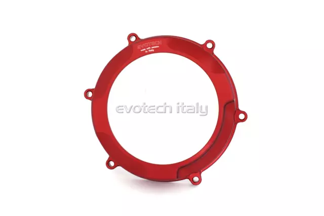 EVOTECH Set Couverture Embrayage + Pression Rouge/Noir Ducati Panigale 1199 3