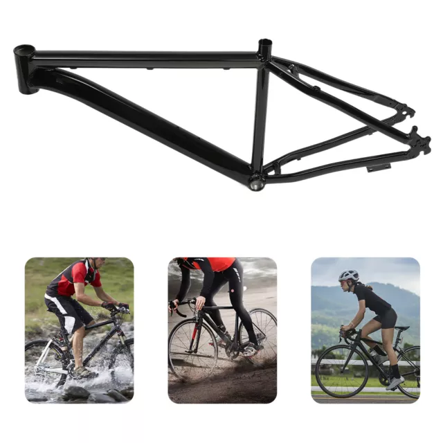 Telaio mountain bike 66 cm alluminio nero arancione 26"" disco, telaio bicicletta 26"" frame