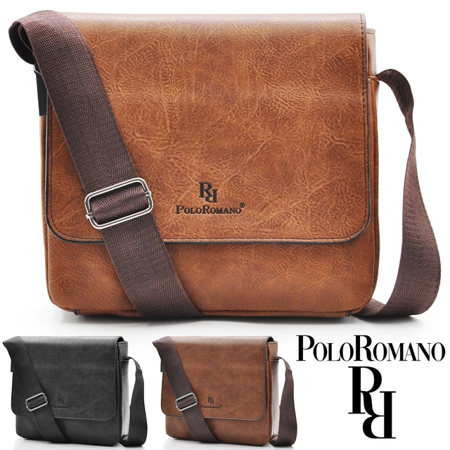 Borsa Borsello Uomo Pelle Tracolla Spalla Grande POLO ROMANO Moda Porta nuovo