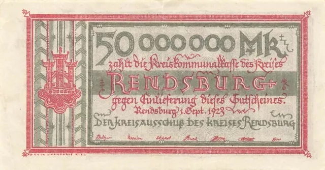 Rendsburg - Kreis - 50 Millionen Mark