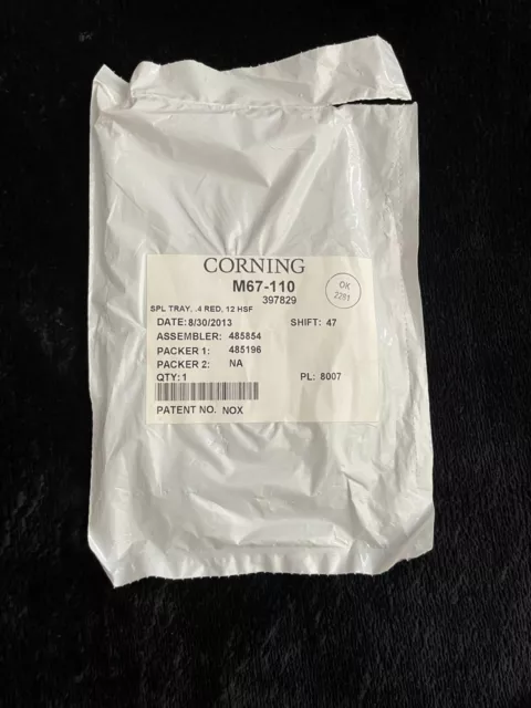 M67-110 Corning Splice Tray, Mass Fusion Splices or Heat-shrink Fusion Splices