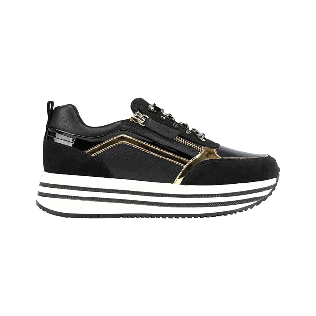 Geox Chaussures pour Femmes Baskets Compensées Haute Platform Hiver à Enfiler