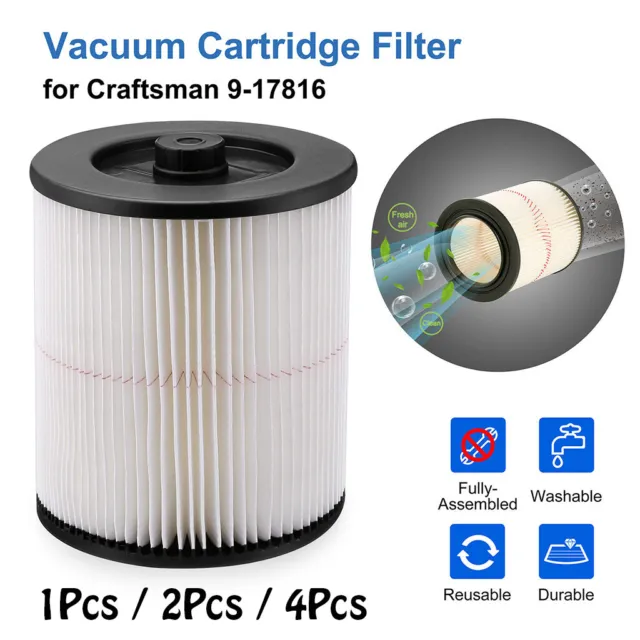 Vacuum Cartridge Filter For Shop Vac/Craftsman 9-17816 Replacement Wet Dry NEW