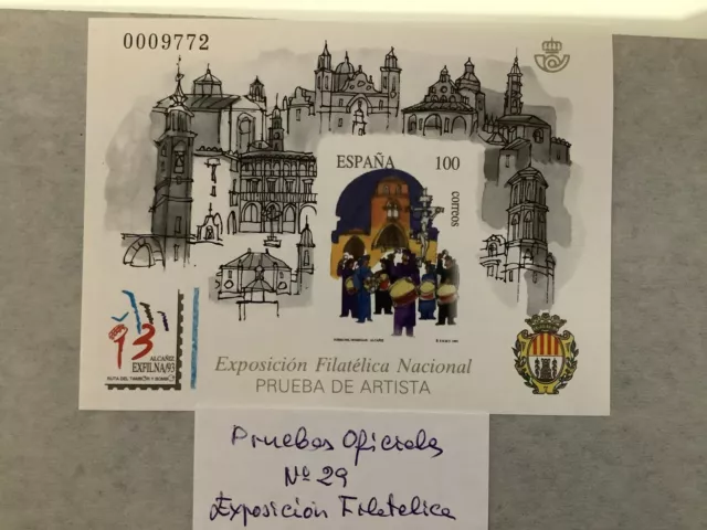 España 1993 Prueba De Lujo Edifil Nº 29  Exposicion Filatelica Exfilna 93