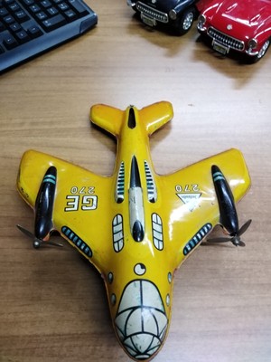 MARKE TECHNOFIX GE 283 VINTAGE VECCHIO ASTRONAVE AEREO giocattolo in latta 