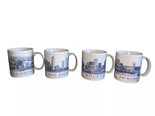 Starbucks Skyline Series Palm Springs Sacramento San Diego Houston 4 Set