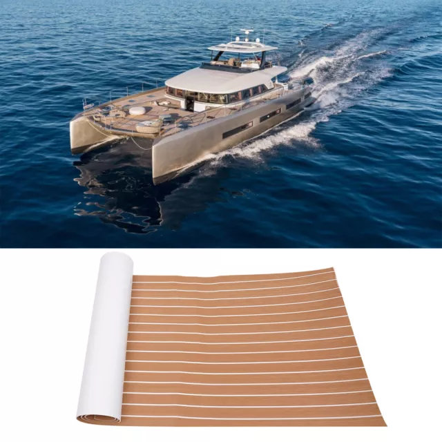 Teak EVA Schaum Yacht Boot Bodenbelag Matte Deck Teppich Selbstklebend 240x90cm
