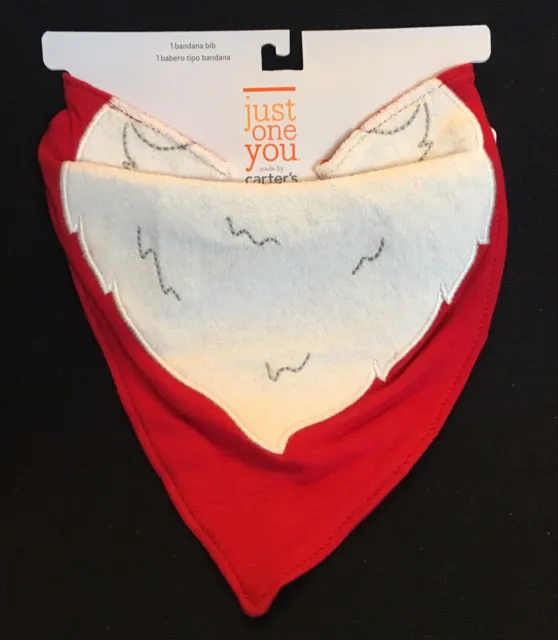 Baby Bib Santa Claus Beard - Just One You by Carters - 100% Cotton - NEW