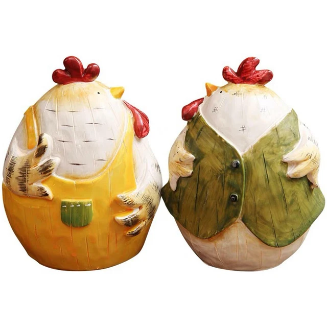 Resin Chicken Figurine Chick Sculpture Animal Figure for Tabletop Crafts Art