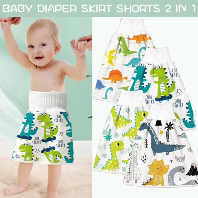 0-8Y Reusable Baby Infant Diaper Skirt Shorts 2 in 1 Boy Girl Training Skirt ❤