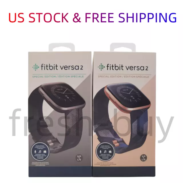 New Fitbit Versa 2 Special Edition Smart Watch Fitness Health Activity Tracker