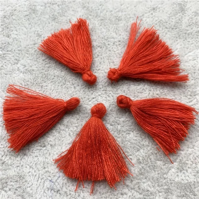 Small Cotton Fringe Trim Tassels Sewing Crafts Curtain Home Decor Tassel 30pcs 11