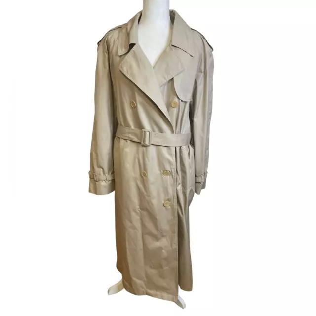 London Fog Limited Edition Tan Double Breasted Trench Coat size 24W