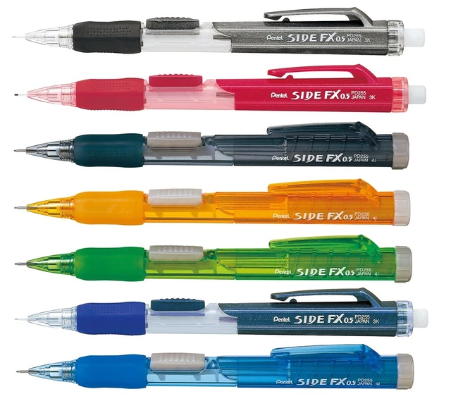 (7 Colors Set) Pentel SIDE FX PD255 0.5mm Sharp Mechanical pencil