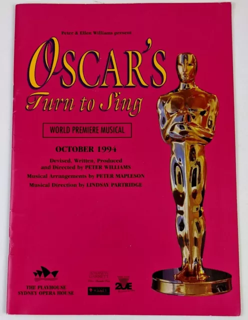 1994 Oscar's Turn to Sing Musical Vintage Program Syndey Opera House Australia