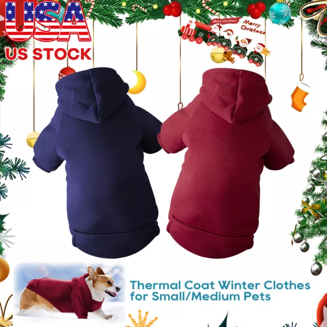 Pet Dog Fleece Jacket Coat Windproof Winter Warm Clothes Sweater Reflective USA