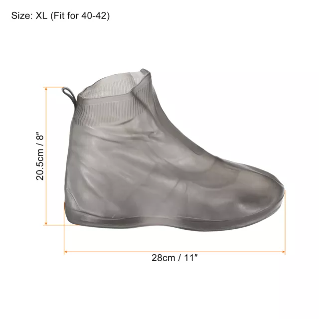 XL Impermeabili Scarpe Copertura,1 Paia Silicone Antiscivolo,Grigio 2