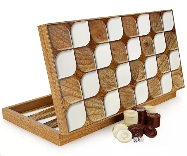 Luxus 3D Wood Backgammon Tavla XXL B  - Ware