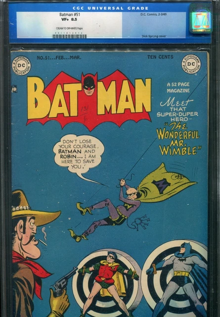 Batman #51 - Penquin Story - Cgc Original Label 8.5 - Very Scarce Issue - 1949