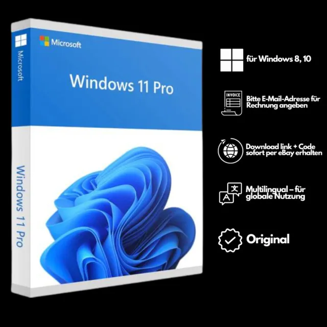 Windows 11 Pro Key Download | Sofortversand 24/7 in 5 Min. | 100% Original