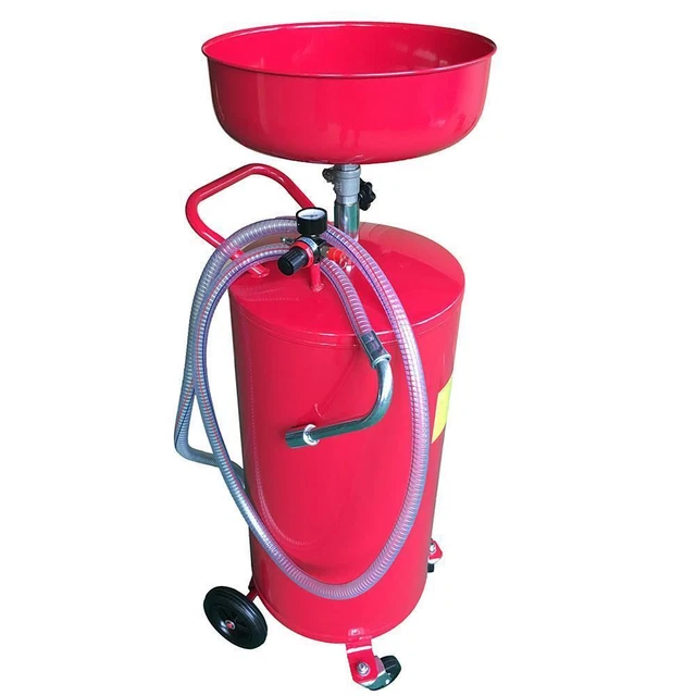 Lift Auto Wheel 20 Gallon Waste Oil Drain Air Tank Operated Drainer Oil Change