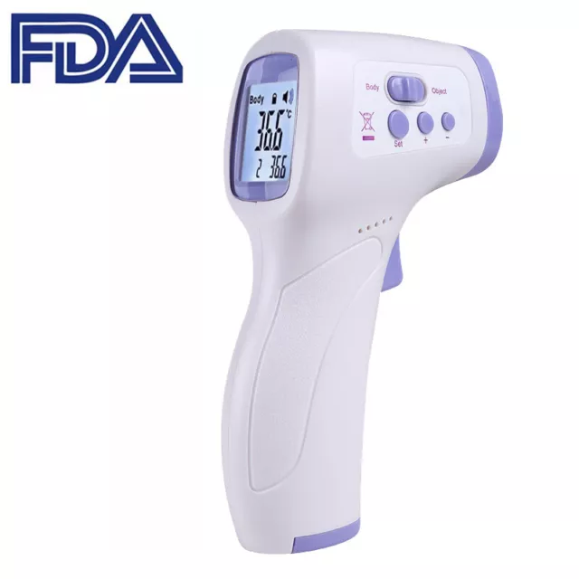 Infrared Thermometer FDA Approved Non-Contact LCD all age Retail Box Batteries