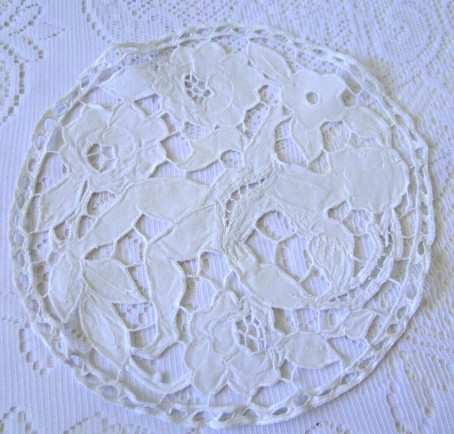 Napperon rond en coton blanc fat man, décoraton de la mason. - Etsy