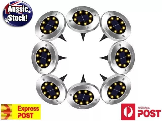 8 Pack Solar Lights Outdoor Garden Lights, LED Solar Pathway Lights.