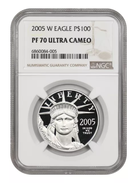 2005-W $100 Statue of Liberty NGC PR70DCAM