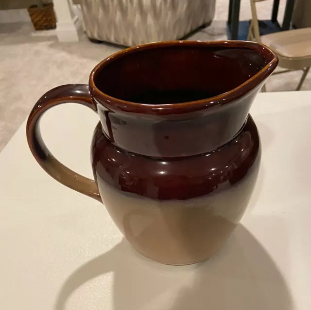 Original Sango Nova Brown 4933 China Water Pitcher 80 Ounce