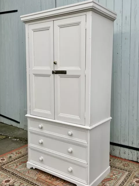 Large House Keeper's Kitchen Larder Cupboard. Solid Pine Beautiful Vintage Piece