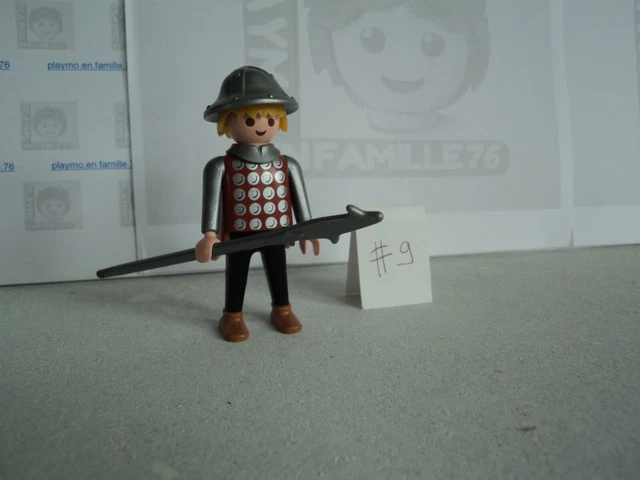 PLAYMOBIL VINTAGE MÉDIÉVAL château chevaliers garde lance du set 3888