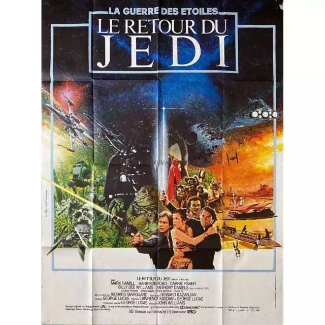 STAR WARS - LE RETOUR DU JEDI Affiche de film  - 120x160 cm. - 1983 - Harrison F