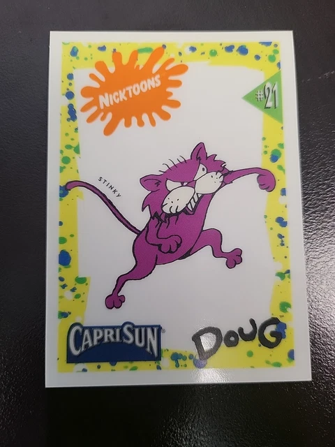 Doug Rocks Stinky 1992 CAPRI SUN Doug Stinky Nickelodeon Nicktoons DECAL Sticker card #21 ...