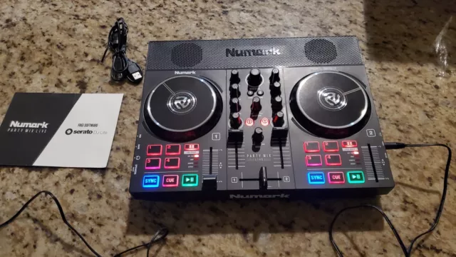 Numark Party Mix Live DJ Controller with Built-in Light Show & Speakers