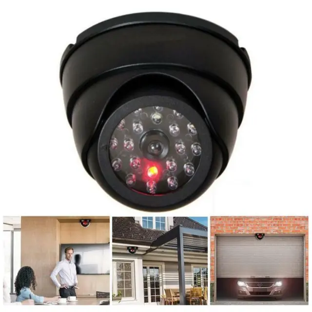 Caméra dôme CCTV sécurité surveillance factice avec LED clignotant réel x1√ L N1 2