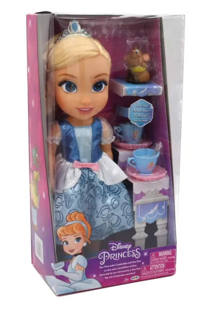 DISNEY Princess Toddler Doll Cinderella Tea time with Cinderella&Gus Gus!