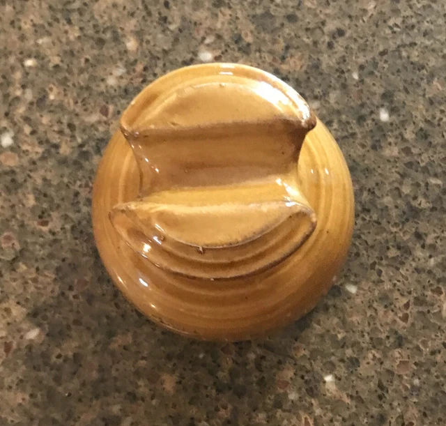 Vintage Large LOCKE Porcelain Ceramic INSULATOR USA Glazed Butterscotch Ex Co 3